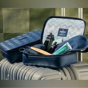 NWT Missoni Delta One Blue Travel Bag with toiletries SEALED